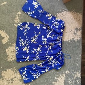 Sienna Sky blue floral blouse